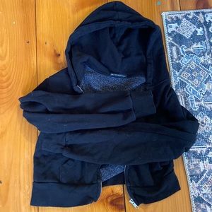 Cropped Black Zip Up